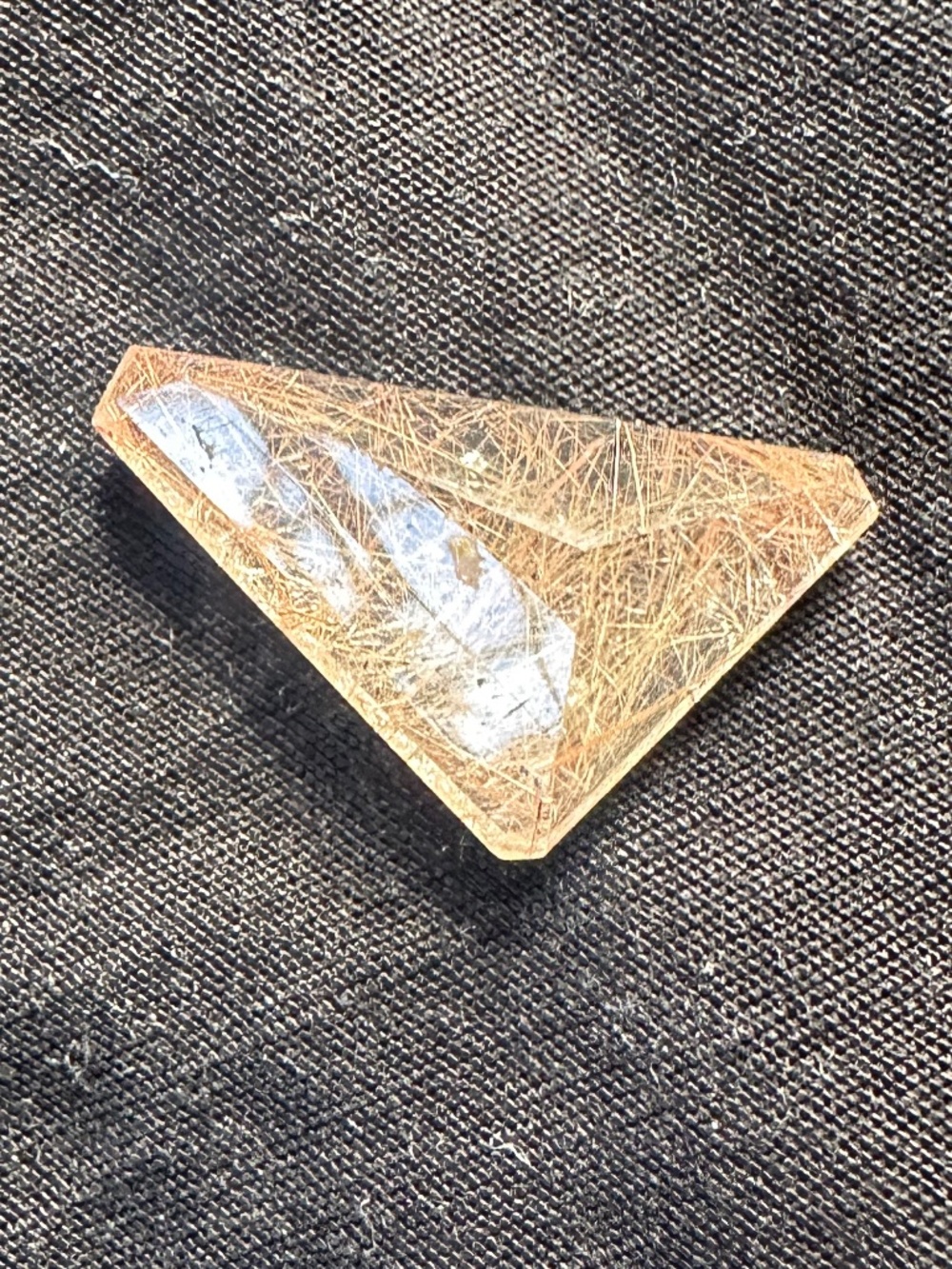 Cut Rutilated Quartz Stone - Picture 5 of 7